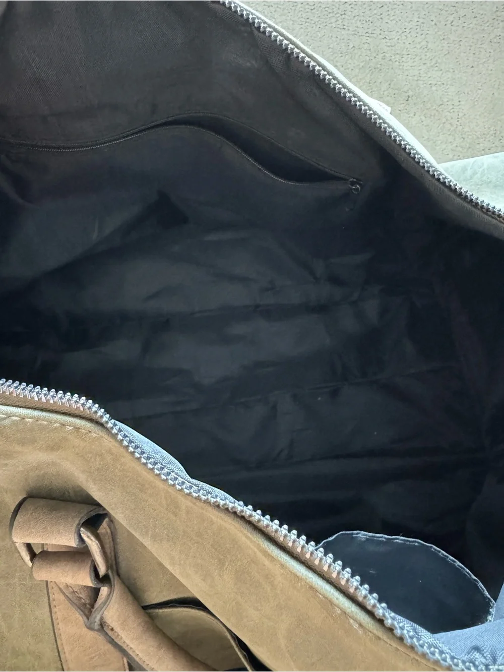 JACKSON Olive Canvas Duffel with Brown Leather Trim